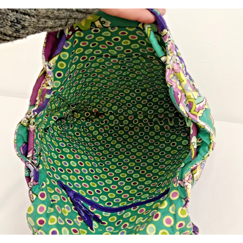 Vera Bradley Quilted Backpack Heather Purple Paisley Print Top Handle #J5585 - Picture 11 of 15